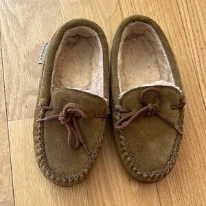 Bearpaw Brown Suede Moccasin Slippers